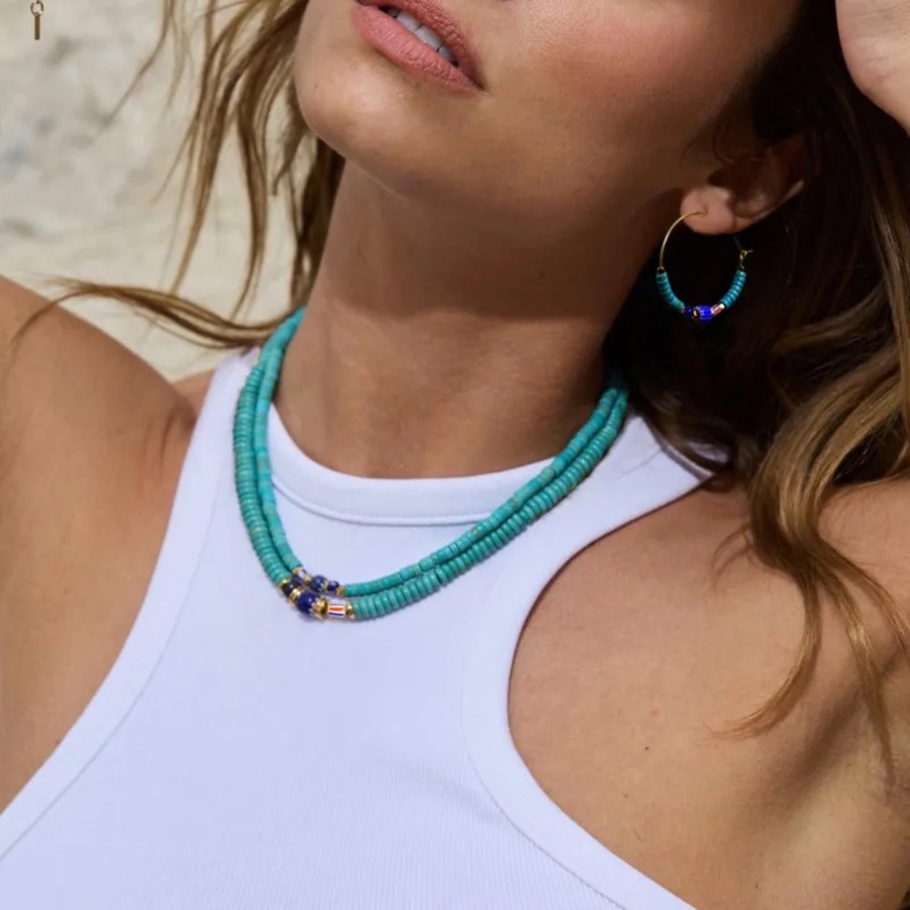 Turquoise Beaded Necklace - Picture 2 of 5